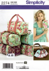 2274  SIMPLICITY OVERNIGHT BAG, LUGGAGE TAG, CLUTCH PATTERN